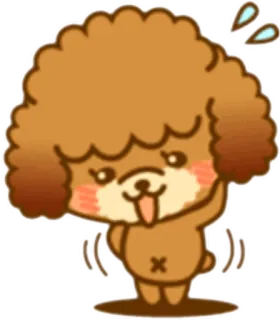😋 cão, adesivo, desenho animado, animal telegram sticker
