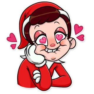 😍 love, cute, cartoon, hearts, character, happy, expression telegram sticker