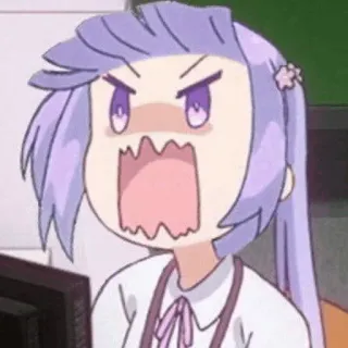 🕸 Anime, Zły, Poirytowany, Sfrustrowany, Kreskówka telegram sticker