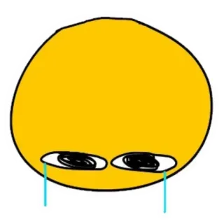 😭 pleurer, triste, emoji, visage, jaune, larmes telegram sticker