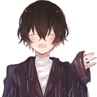 ✋ Anime, Personagem, Desenho animado, Ilustração, Fofo, Kawaii, Estético, Arte telegram sticker