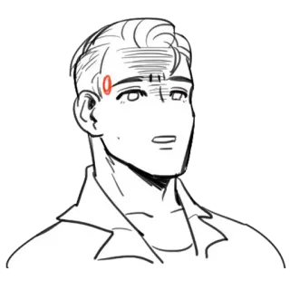 😬 Connor Detroit: Become Human android, detective, video game character, science fiction telegram sticker