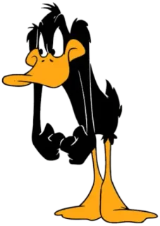 😠 Daffy Duck kartun, Daffy Duck, Warner Bros, Looney Tunes, bebek whatsapp sticker