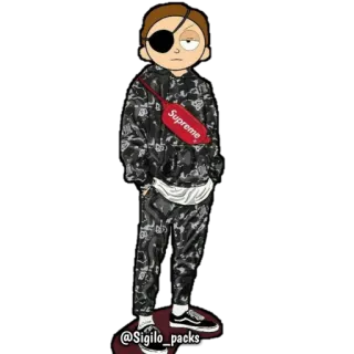 😪 @Sigilo_packs Personnage de dessin animé, Cache-oeil, Morty, Supreme telegram sticker