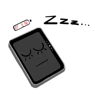 💤 Zzz... dormir, fatigué, téléphone, batterie, batterie faible, zzz whatsapp sticker