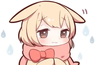 😓 애니메이션, 귀여운, 카와이, 눈물, 슬픈, 이모지, 치비 telegram sticker