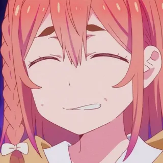 🧡 Sumi Sakurasawa Rent-A-Girlfriend Anime, Cartoon, Mädchen, Süß, Sumi Sakurasawa, Rent-A-Girlfriend, lächelnd whatsapp sticker