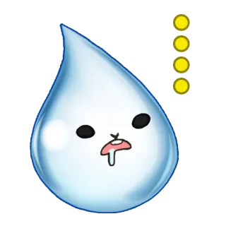 😶 Tetes air, Kartun, Kawaii, Imut, Gumpalan, Karakter telegram sticker