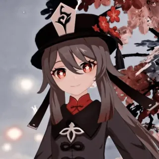 🌟 Hu Tao Genshin Impact anime, video game, character, Hu Tao, Genshin Impact telegram sticker