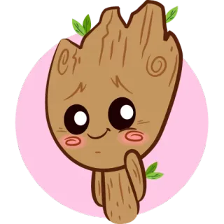 ☘️ Groot Guardians of the Galaxy Groot, Marvel, Guardians of the Galaxy, pohon, imut, kartun, Baby Groot telegram sticker