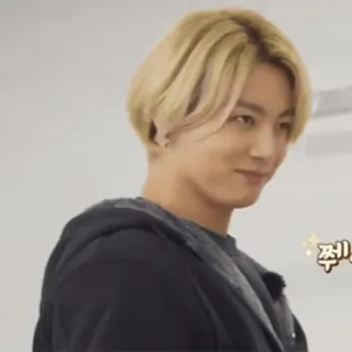 😈 ㅉㅉ! K-Pop, Sänger, Unterhaltung, Asiatisch, Mann, blonde Haare, Koreanisch whatsapp sticker