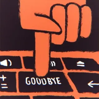 🧊 GOODBYE adeus, teclado, fim, sair, despedida telegram sticker