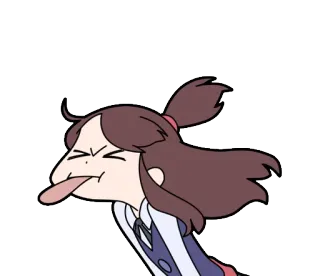 😝 Anime, Dibujos animados, Cara graciosa, Lengua, Chica, Expresión telegram sticker