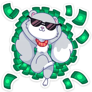 💰 dinero, efectivo, dólares, éxito, estilo de vida, lujo, cool, estilo telegram sticker