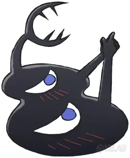 😏 Dessin animé, Personnage, Doigt d'honneur, Impoli, Drôle telegram sticker