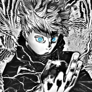 💜 アニメ, 漫画, 暴力, ティーン, 少年, デジタルアート telegram sticker