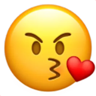 😘 emoji, kiss, love, heart, face, expression whatsapp sticker