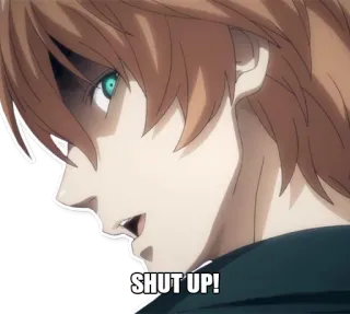 🤫 SHUT UP! anime, shut up, expression, anger, annoyance telegram sticker