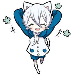 Белый котёнок ч.2 @nyasticks whatsapp stickers