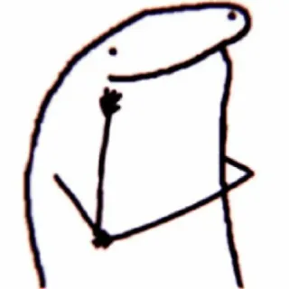 🤔 cartoon, character, line art, sticker, florkofcows whatsapp sticker