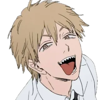 Denji Chainsaw man @Anak_kucing_stiker whatsapp stickers