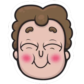 ☺️ 脸, 卡通, 插画, 贴纸, 表情符号, 快乐, 微笑 telegram sticker