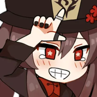 🌸 Hu Tao Genshin Impact Anime, Gioco, Hu Tao, Genshin Impact, Perdente, Triste telegram sticker