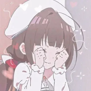 💗 Chica anime, Kawaii, Lindo, Dibujo animado, Anime, Chica, Ilustración telegram sticker