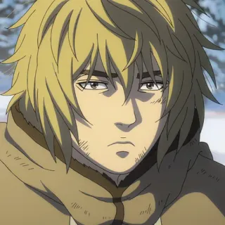 🏹 Thorfinn Vinland Saga Anime, Triste, Blond, Homme, Sérieux telegram sticker