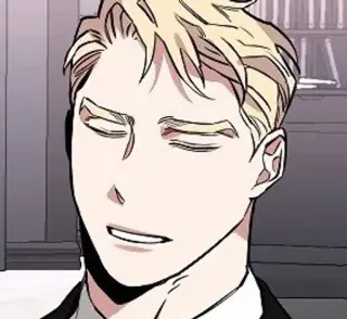 🔪 남자, 금발, 미술, 얼굴, 표정 telegram sticker