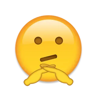 🤐 Emoji, Pensando, Ponderando, Confuso, Rosto amarelo telegram sticker