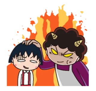 😡 Dessin animé, Colère, Diable, Cornes, Anime telegram sticker