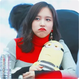 mina mood @cutiewolfie whatsapp stickers