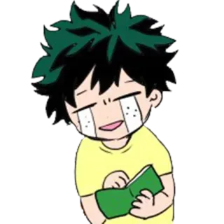 😭 Izuku Midoriya My Hero Academia anime, manga, crying, fanart, hero, izuku midoriya, my hero academia whatsapp sticker