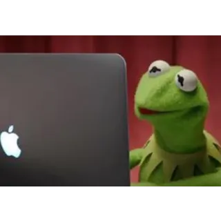 💻 Kermit Kermit the Frog, laptop, muppet, puppet, meme telegram sticker