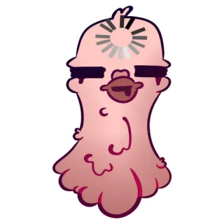 🤔 criatura, monstro, personagem, desenho animado, engraçado, estranho, fofo, rosa telegram sticker