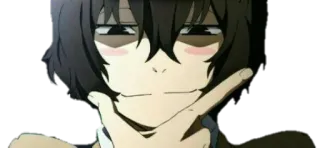 😈 anime, personagem, arrogante, pensando, planejando telegram sticker