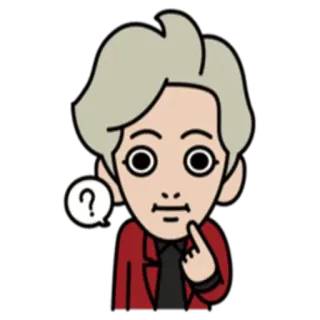 💙 thinking, question, doubt, person, cartoon, confused whatsapp sticker