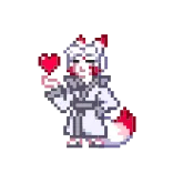 ❤️ พิกเซลอาร์ต, อนิเมะ, หัวใจ, ตัวละคร, น่ารัก telegram sticker