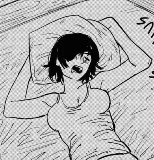 🌟 anime, manga, sleeping, woman, tired telegram sticker