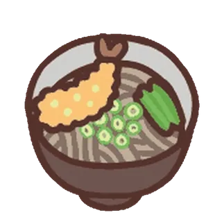 😊 comida, fideos, tempura, cocina japonesa, soba whatsapp sticker