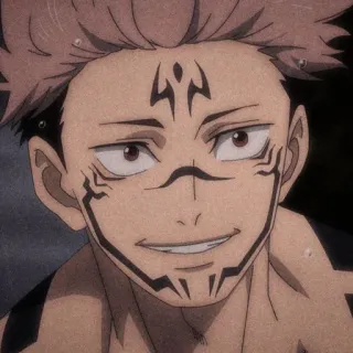 😁 Ryomen Sukuna Jujutsu Kaisen アニメ, 漫画, 呪霊, 呪術廻戦, 宿儺, 両面宿儺 telegram sticker