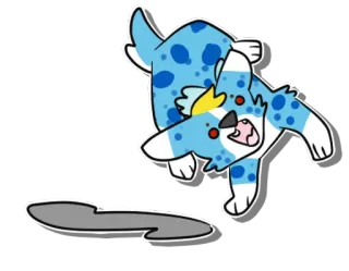 🙃 dog, animal, cartoon, sticker, cute, whimsical telegram sticker