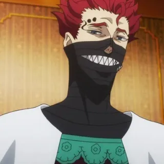 🦴 Fuegoleon Vermillion Black Clover Anime, Penyihir, Api, Rambut merah, Merah terang telegram sticker