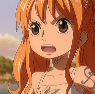 🍊 Nami One Piece Anime, One Piece, Nami, Dibujos animados, Mujer, Personaje telegram sticker