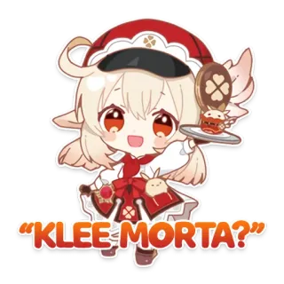 💀 Klee Genshin Impact KLEE MORTA? Klee, Genshin Impact, Anime, Chibi, Spiel, Charakter, Videospiel, Niedlich telegram sticker