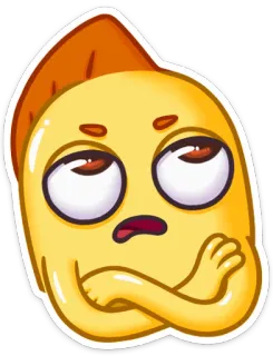 😑 Emoji, Figur, Lustig, Cartoon, Sticker, Gelangweilt, Ausdruck whatsapp sticker