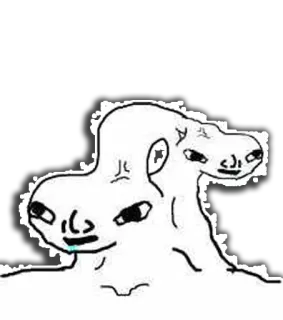 🤤 Mème, Wojak, Visages, Drôle, Internet telegram sticker