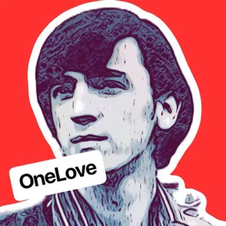 😍 OneLove onelove, portret, twarz, mężczyzna telegram sticker