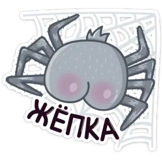 Паучок Фаззи @TgSticker telegram stickers